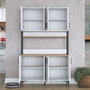 Hanah Home Armario Multiusos Nogal y Blanco